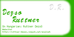 dezso ruttner business card